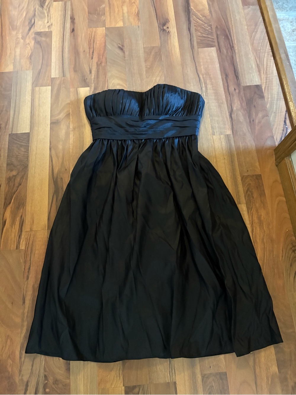 Bill Levkoff Strapless Black Pleated Homecoming Dress